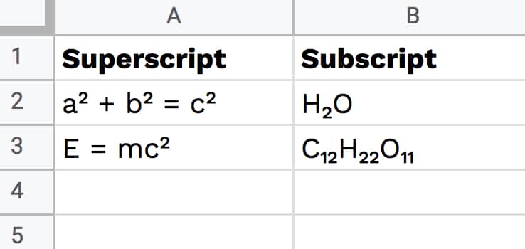 excel for mac make subscript